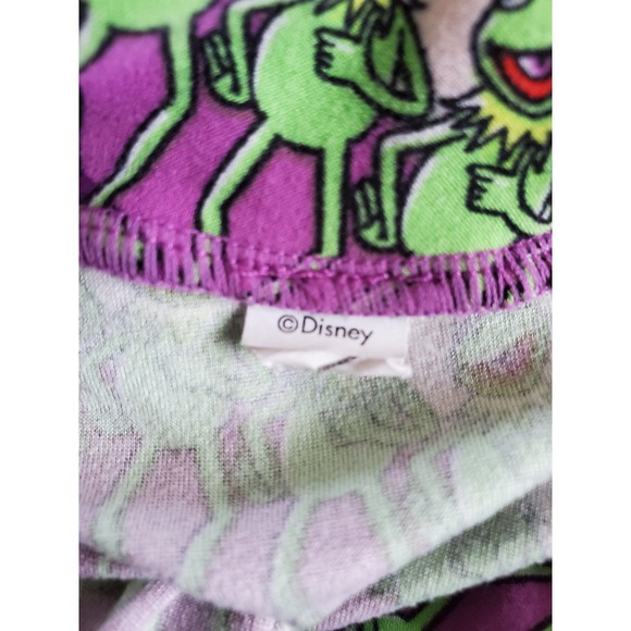LulaRoe Women's Purple/Green Kermit the Frog Tall & Curvy Legging Stretch OS - Picture 4 of 7